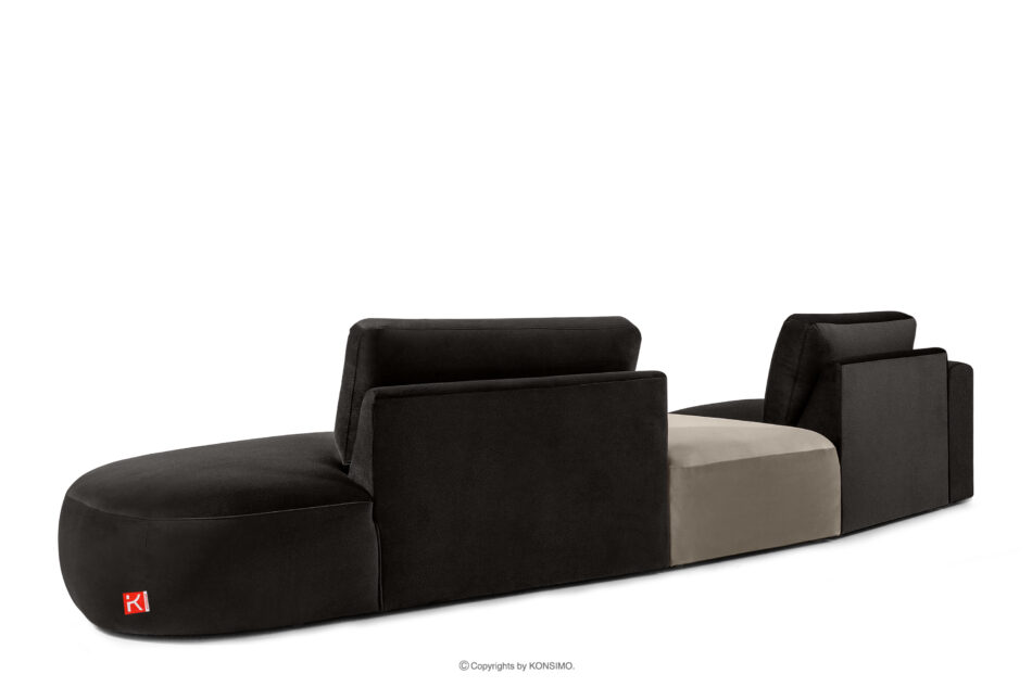 ZUCCO Sofa modułowa organic welur brązowy/beżowy brązowy/beżowy - zdjęcie 3