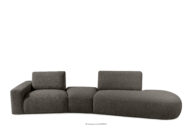 Sofa modułowa organic boucle ciemny brązowy