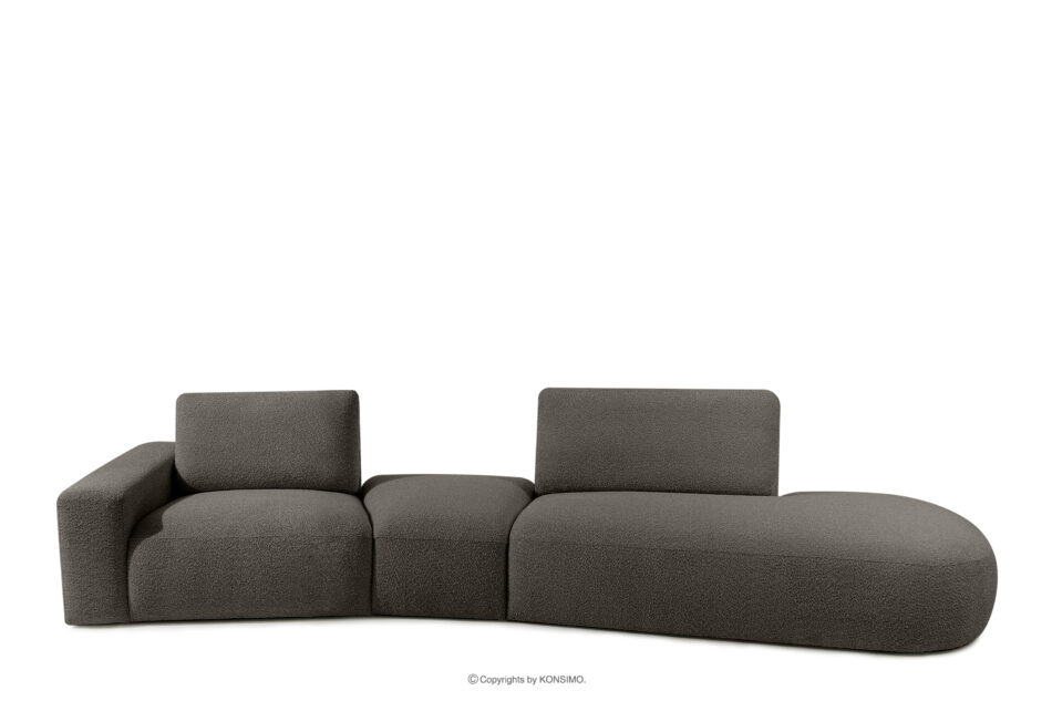 ZUCCO Sofa modułowa organic boucle ciemny brązowy ciemny brązowy - zdjęcie 0