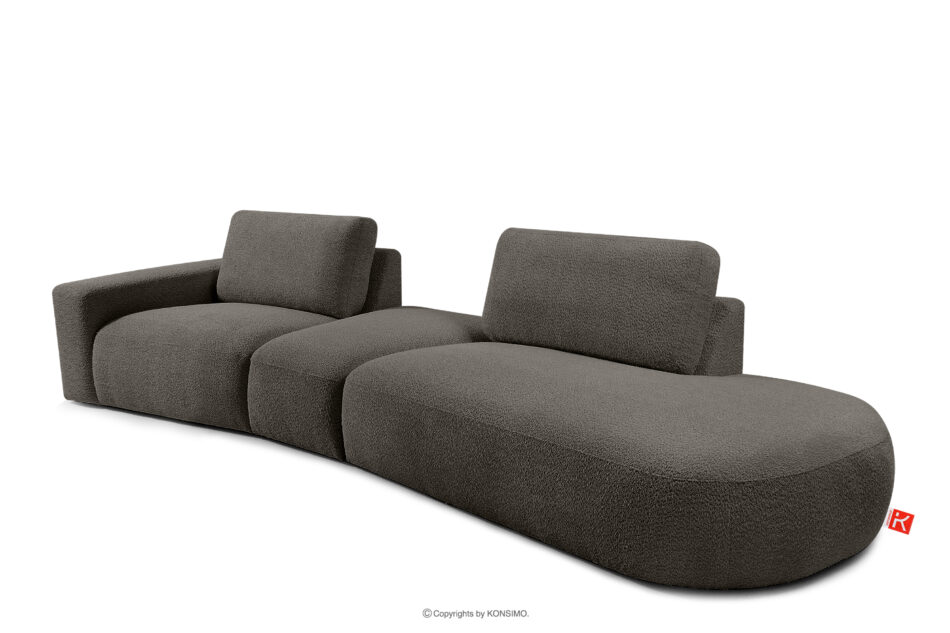 ZUCCO Sofa modułowa organic boucle ciemny brązowy ciemny brązowy - zdjęcie 2