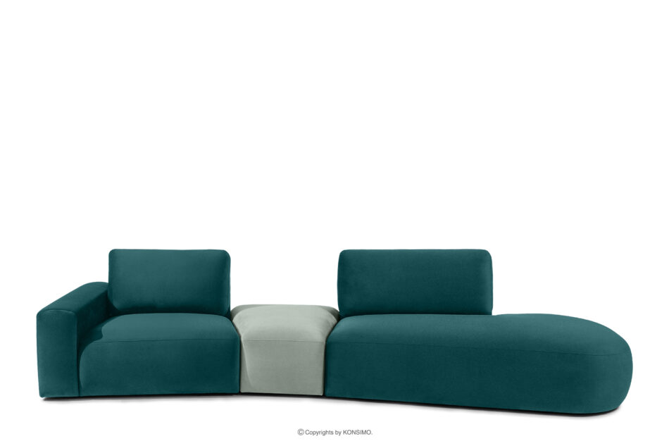 ZUCCO Sofa modułowa organic welur morski/miętowy morski/miętowy - zdjęcie 0