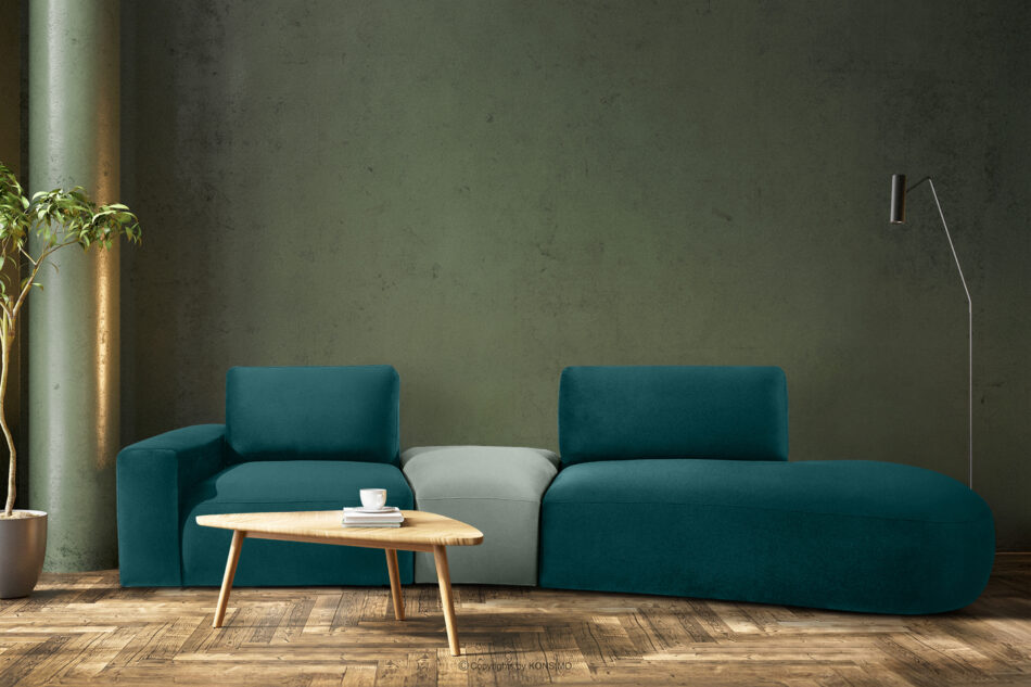 ZUCCO Sofa modułowa organic welur morski/miętowy morski/miętowy - zdjęcie 18
