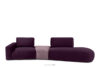 ZUCCO Sofa modułowa organic welur fioletowy/różowy fioletowy/różowy - zdjęcie 1