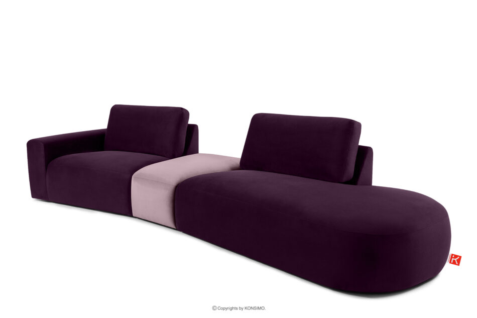 ZUCCO Sofa modułowa organic welur fioletowy/różowy fioletowy/różowy - zdjęcie 2