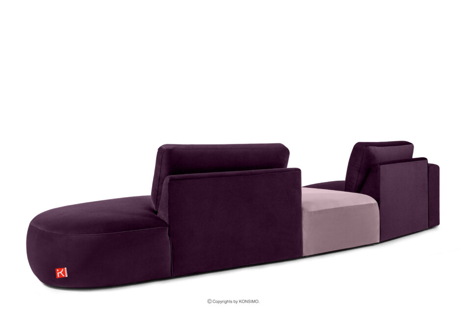 ZUCCO Sofa modułowa organic welur fioletowy/różowy fioletowy/różowy - zdjęcie 3