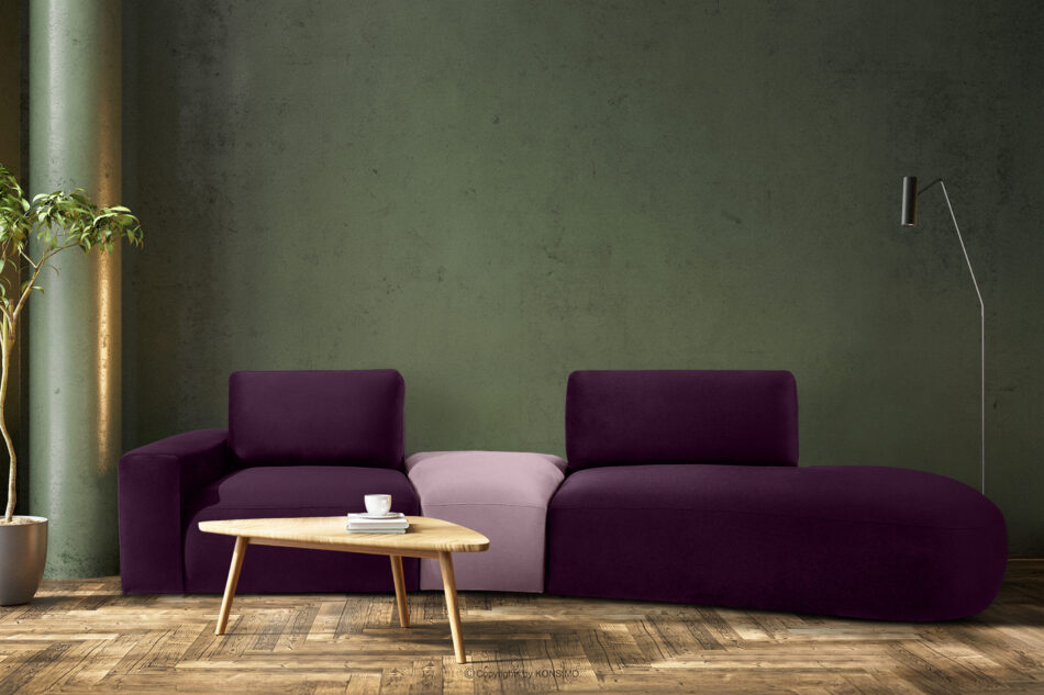 ZUCCO Sofa modułowa organic welur fioletowy/różowy fioletowy/różowy - zdjęcie 19