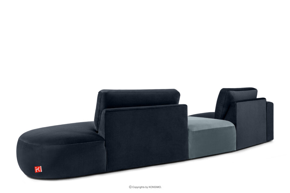 ZUCCO Sofa modułowa organic welur granatowy/niebieski granatowy/niebieski - zdjęcie 3