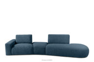 Sofa modułowa organic boucle ciemny niebieski
