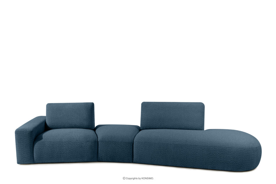 ZUCCO Sofa modułowa organic boucle ciemny niebieski ciemny niebieski - zdjęcie 0