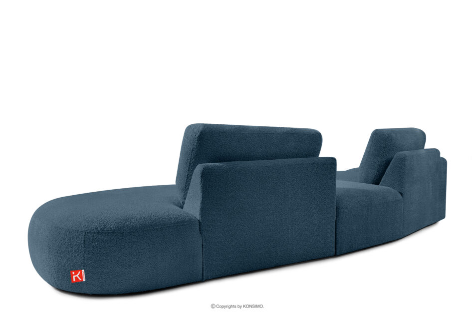 ZUCCO Sofa modułowa organic boucle ciemny niebieski ciemny niebieski - zdjęcie 3