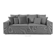 Sofa trzyosobowa z poduszkami sztruks/welur szary