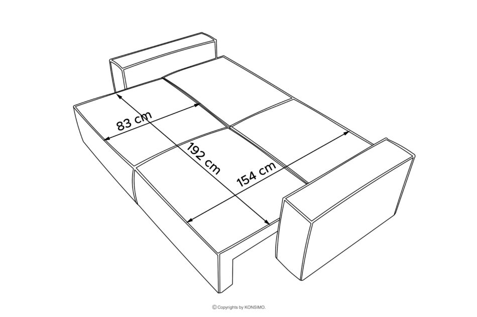 NAPI III Sofa trzyosobowa z poduszkami sztruks/welur granatowy granatowy - zdjęcie 12