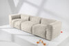 BUFFO Sofa 3 modułowa w tkaninie sztruks kremowa kremowy - zdjęcie 16