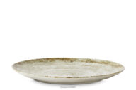 Talerz deserowy beżowy z porcelany