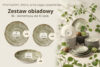 ERATO Zestaw obiadowy beżowy z porcelany 12 os. (36 el.) beżowy - zdjęcie 9