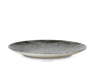 Talerz deserowy z porcelany ciemny szary