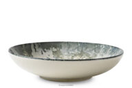 Talerz głęboki z porcelany zieleń boho