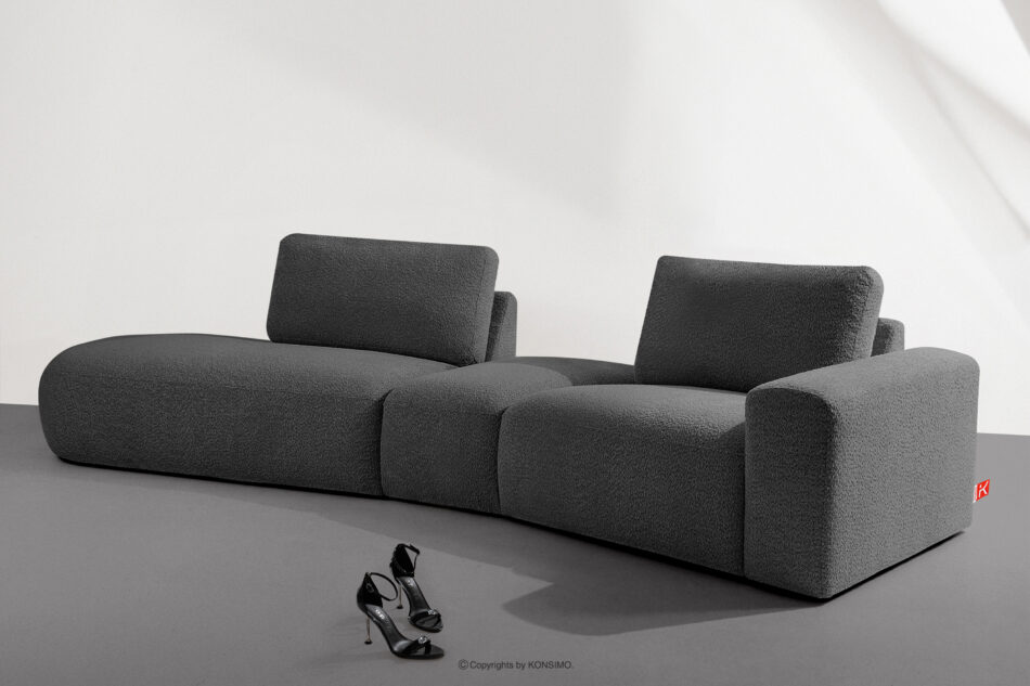 ZUCCO Sofa boucle modułowa grafitowy grafitowy - zdjęcie 13