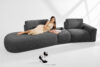 ZUCCO Sofa boucle modułowa grafitowy grafitowy - zdjęcie 2