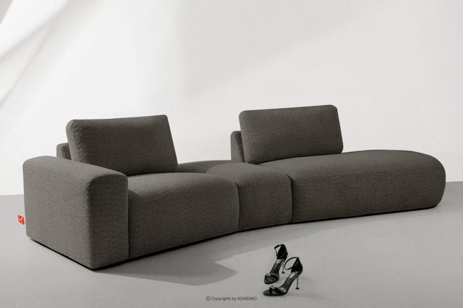 ZUCCO Sofa modułowa organic boucle ciemny brązowy ciemny brązowy - zdjęcie 15