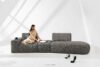 ZUCCO Sofa modułowa organic boucle ciemny brązowy ciemny brązowy - zdjęcie 2