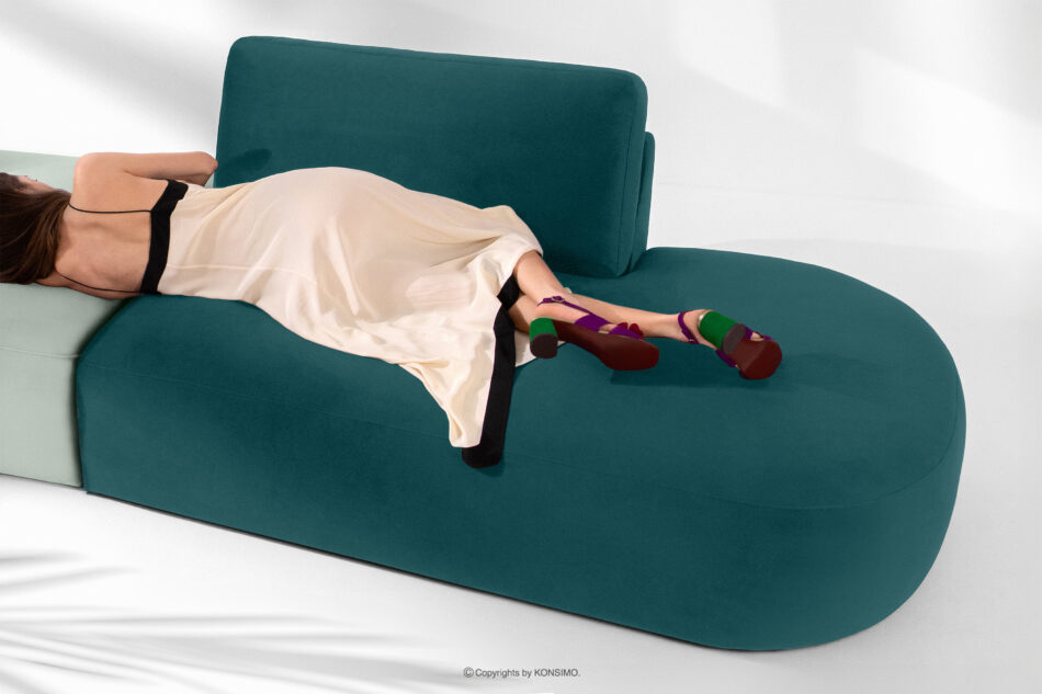ZUCCO Sofa modułowa organic welur morski/miętowy morski/miętowy - zdjęcie 13