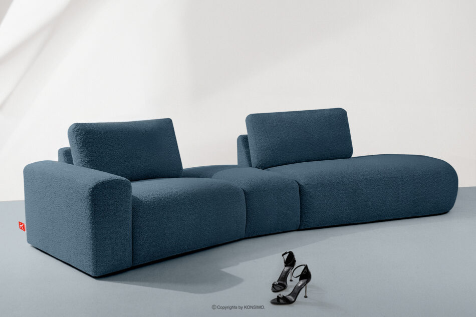 ZUCCO Sofa modułowa organic boucle ciemny niebieski ciemny niebieski - zdjęcie 14