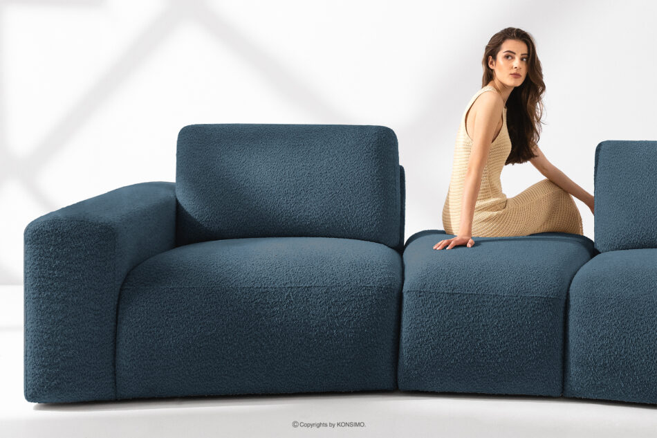 ZUCCO Sofa modułowa organic boucle ciemny niebieski ciemny niebieski - zdjęcie 11