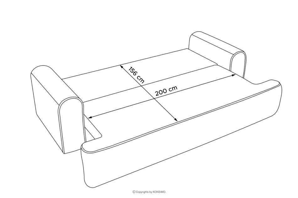 MESSO Sofa shaggy trzyosobowa rozkładana antracytowy antracytowy - zdjęcie 12