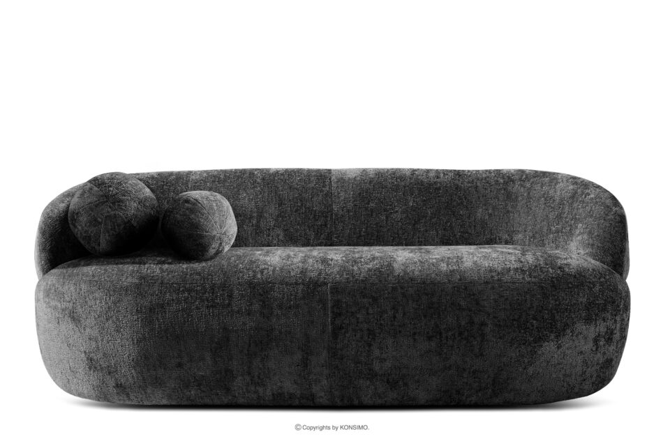 NELUM Nowoczesna sofa w tkaninie szenil antracytowy antracytowy - zdjęcie 0