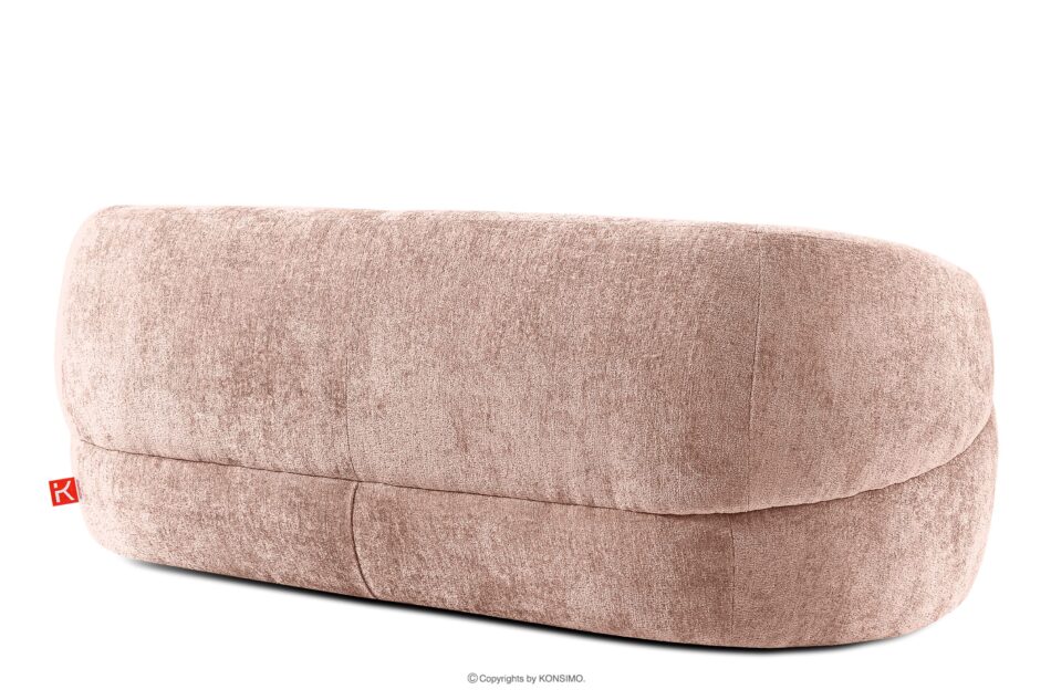 NELUM Zaokrąglona sofa w stylu modern tkanina szenil różowy różowy - zdjęcie 3