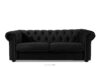 GRAVO Sofa chesterfield w welurze czarny czarny - zdjęcie 1