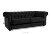 GRAVO Sofa chesterfield w welurze czarny czarny - zdjęcie 3