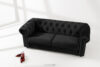 GRAVO Sofa chesterfield w welurze czarny czarny - zdjęcie 2