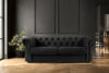 GRAVO Sofa chesterfield w welurze czarny czarny - zdjęcie 10