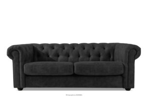 GRAVO, https://konsimo.pl/kolekcja/gravo/ Klasyczna sofa chesterfield w ekoskórze antracytowy antracytowy - zdjęcie