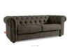 GRAVO Klasyczna sofa trzyosobowa chesterfield w ekoskórze grafitowy grafitowy - zdjęcie 3