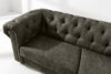 GRAVO Klasyczna sofa trzyosobowa chesterfield w ekoskórze grafitowy grafitowy - zdjęcie 5