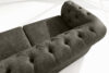 GRAVO Klasyczna sofa trzyosobowa chesterfield w ekoskórze grafitowy grafitowy - zdjęcie 6