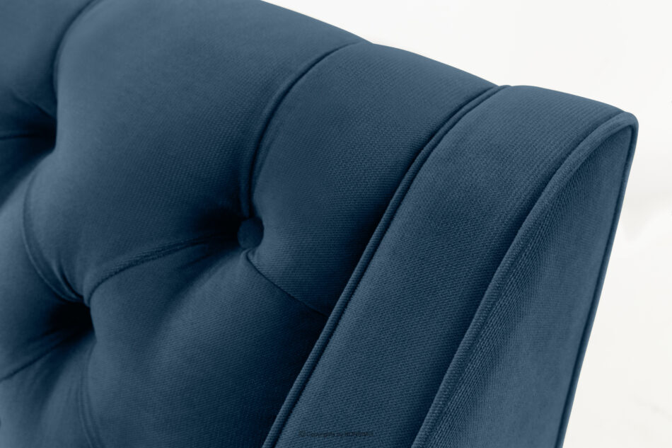 NOMUS Elegancki fotel do salonu w tkaninie welur granatowy granatowy - zdjęcie 4