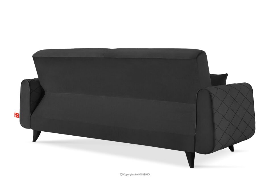 GUSTAVO III Sofa rozkładana welur w stylu elegant antracytowy antracytowy - zdjęcie 3