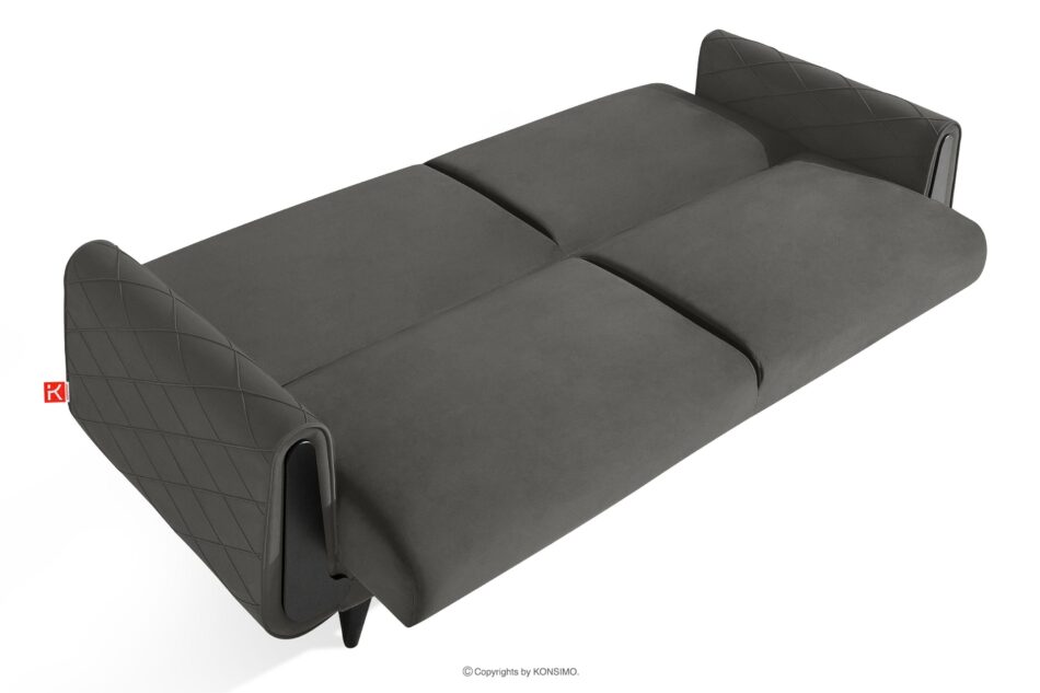 GUSTAVO III Sofa rozkładana welur w stylu elegant antracytowy antracytowy - zdjęcie 4