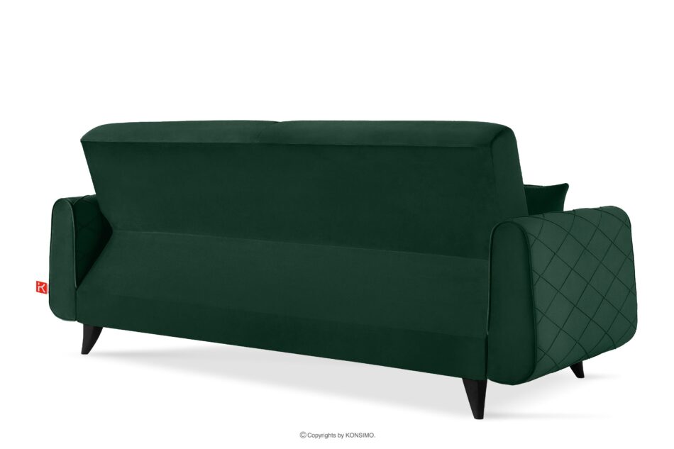 GUSTAVO III Sofa rozkładana welur w stylu elegant ciemny zielony ciemny zielony - zdjęcie 3