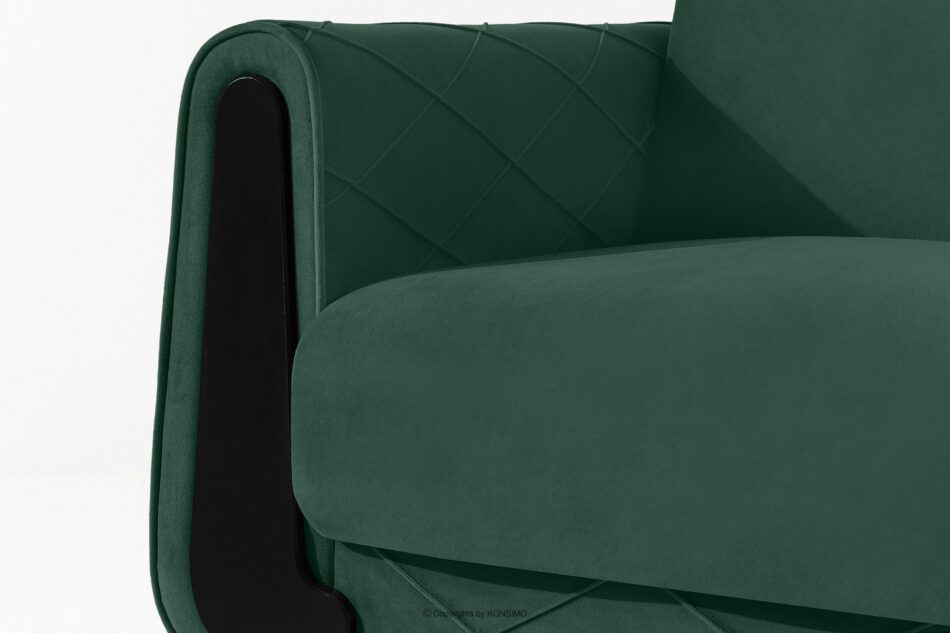 GUSTAVO III Sofa rozkładana welur w stylu elegant ciemny zielony ciemny zielony - zdjęcie 5