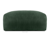 Puf w tkaninie sztruks boho ciemny zielony