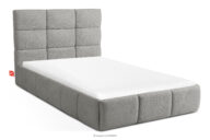 Łóżko 120 cm w tkaninie boucle szary