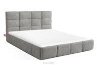 Łóżko 140 cm w tkaninie boucle szary