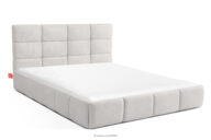 Łóżko 140 cm w tkaninie boucle biały