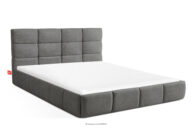 Łóżko 160 cm w tkaninie boucle ciemny szary