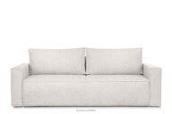 Sofa trzyosobowa boucle z funkcją spania biały
